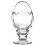 Clayre & Eef Skleněná Dóza na bonbóny ve tvaru vajíčka na nožce 8 x 16 cm – Sleviste.cz