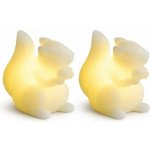 SIRIUS LED svíčka veverka bílá sada 2 kusy 9 cm – Hledejceny.cz