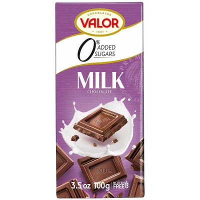 Valor mléčná čokoláda 36 % bez lepku a přidaného cukru 100 g