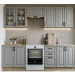 Halmar Kuchyňská sestava ELIZABETH 240cm korpus: dub sonoma čelo: šedá (12p=1sada) – Zboží Dáma