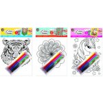 GRAFIX Malování podle čísel 6ks listů A4 jednorožec + pastelky – Sleviste.cz