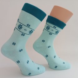 Trepon Teplé froté termo ponožky ASTRID mint mátové zelenkavé