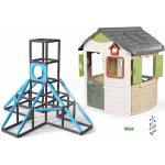 Smoby Set domeček ekologický a 3patrová prolézačka Tower Kraxxl Neo Jura Lodge Playhouse Green – Hledejceny.cz