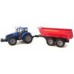Alltoys Traktor na setrvačník s valníkem modrý – Hledejceny.cz
