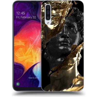 Pouzdro Picasee silikonové Samsung Galaxy A50 A505F - Black Gold černé – Zboží Mobilmania