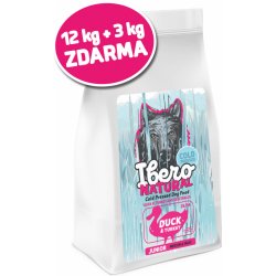 Ibero Cold Pressed Dog Junior Medium & Maxi Duck 15 kg