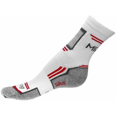 Racing Sportovní ponožky bílo-červené
