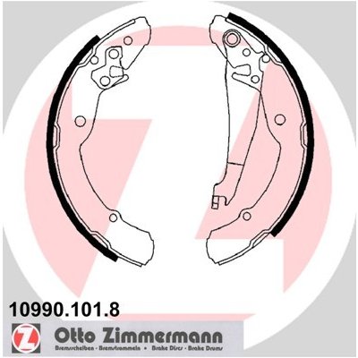 10990.101.8 ZIMMERMANN Sada brzdových čelistí | Zboží Auto