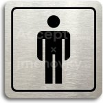 ACCEPT Piktogram WC muži (páni) - stříbrná tabulka - černý tisk – Zboží Dáma
