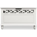 Casaria Jersey 102565 se sklopným víkem 80 x 40 x 48 cm bílá – Zboží Dáma