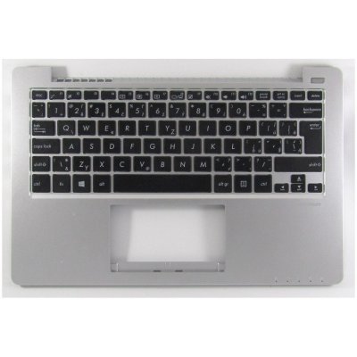 česká klávesnice Asus VivoBook X201 X201E černá/stříbrná CZ/SK kryt repro – Zboží Mobilmania