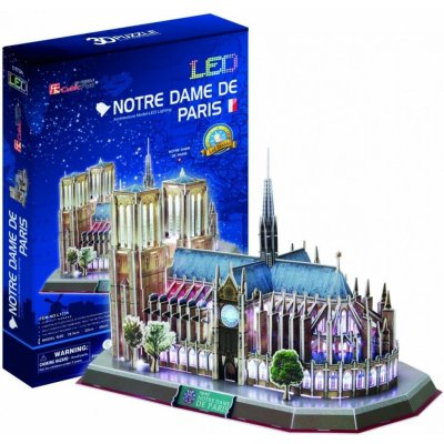 HM Studio 3D puzzle svítící Notre Dame de Paris LED 144 ks – Zbozi.Blesk.cz