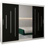 DobreSny York1 se zrcadlem 250 x 200 cm černá / bílá – Zboží Dáma