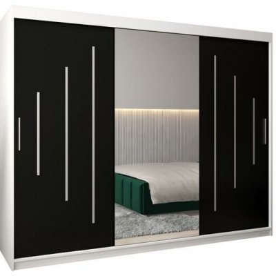 DobreSny York1 se zrcadlem 250 x 200 cm černá / bílá – Zboží Dáma