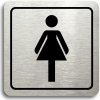 Piktogram Accept Piktogram "WC ženy" (80 × 80 mm) (stříbrná tabulka - černý tisk)