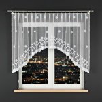 Dekorační oblouková krátká záclona na žabky FLORENTYNA 120 bílá 330x120 cm MyBestHome – Zboží Mobilmania