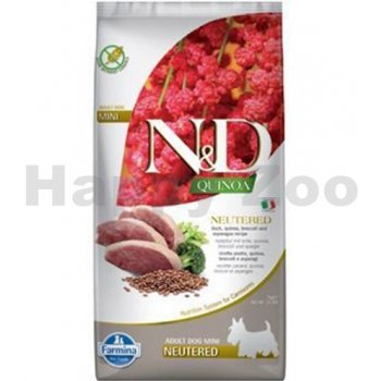 N&D Quinoa Dog Adult Mini Neutered Duck & Broccoli & Asparagus 7 kg