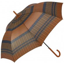 Cachemir Style dámský holový vystřelovací deštník hnědý