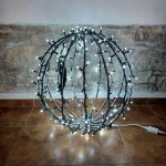 DECOLED LED světelná koule ledově bílá černý kabel pr. 60 cm – Hledejceny.cz