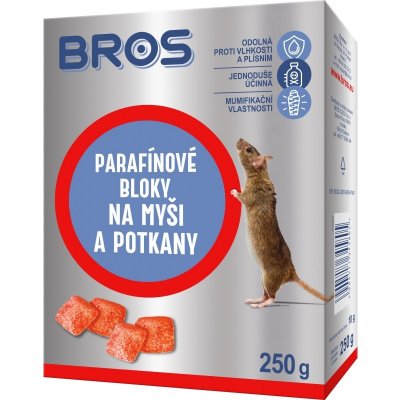 BROS parafínové bloky na myši, krysy a potkany 250 g – Zbozi.Blesk.cz