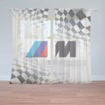 Sablio Záclony MPERFORMANCE Šachovnice: 2ks 150x250cm – Hledejceny.cz