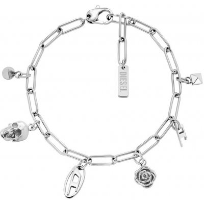 Diesel Moderní ocelový náramek s přívěsky DX1604040 – Hledejceny.cz