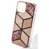 Pouzdro a kryt na mobilní telefon Apple Pouzdro 1Mcz Geometric Marble Cover Apple iPhone 13 mini růžově zlaté