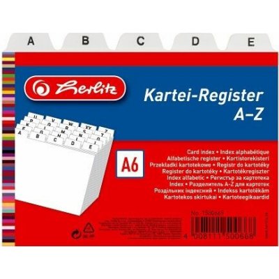 Herlitz Regis.A6 do kart.A-Z,bílý – Hledejceny.cz