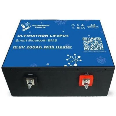 Ultimatron LiFePO4 ULM-12-200H S.BMS 12,8V/200Ah vyhřívaný – Hledejceny.cz