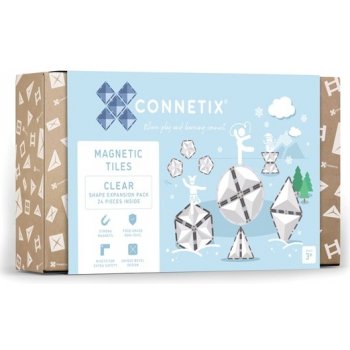 Connetix Tiles průhledné tvary 24 ks