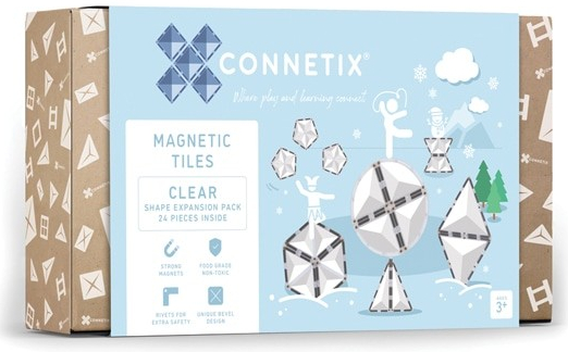 Connetix Tiles průhledné tvary 24 ks