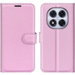 Litchi knížkové pouzdro na Xiaomi Redmi Note 14 Pro 5G/Poco X7 5G - růžové – Zboží Živě