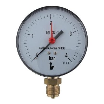 Steno Tlakoměr 0- 4bar, DN63- 1/4", spodní vývod 1440 – Zbozi.Blesk.cz