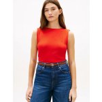 Tommy Hilfiger dámské červené tílko WW0WW47807SNE – Sleviste.cz