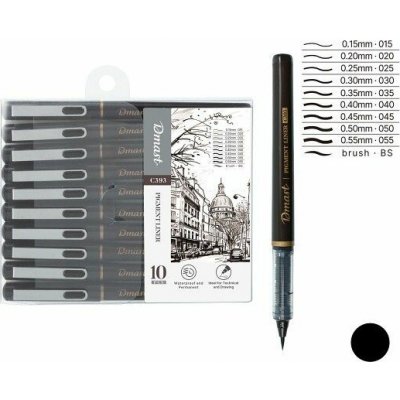 Deli liner 10 ks černý Dmast EC393 – Zboží Mobilmania