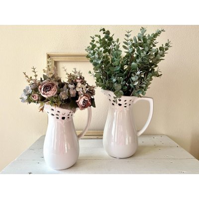 Porcelánový džbán s krajkou Výška: 20 cm – Zbozi.Blesk.cz