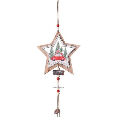Z-trade Závěsná vánoční dekorace auto s dárky 16 x 35 cm – Hledejceny.cz