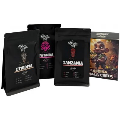 Fixi Coffee Afrika Malá cesta degustační sada zrnková 3 x 0,1 kg – Hledejceny.cz