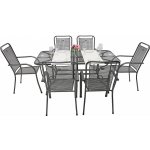 DEOKORK Zahradní kovová sestava SAVANA I. 1+6 Stůl obdelníkový 190x105 cm (CT0310) – Zboží Dáma