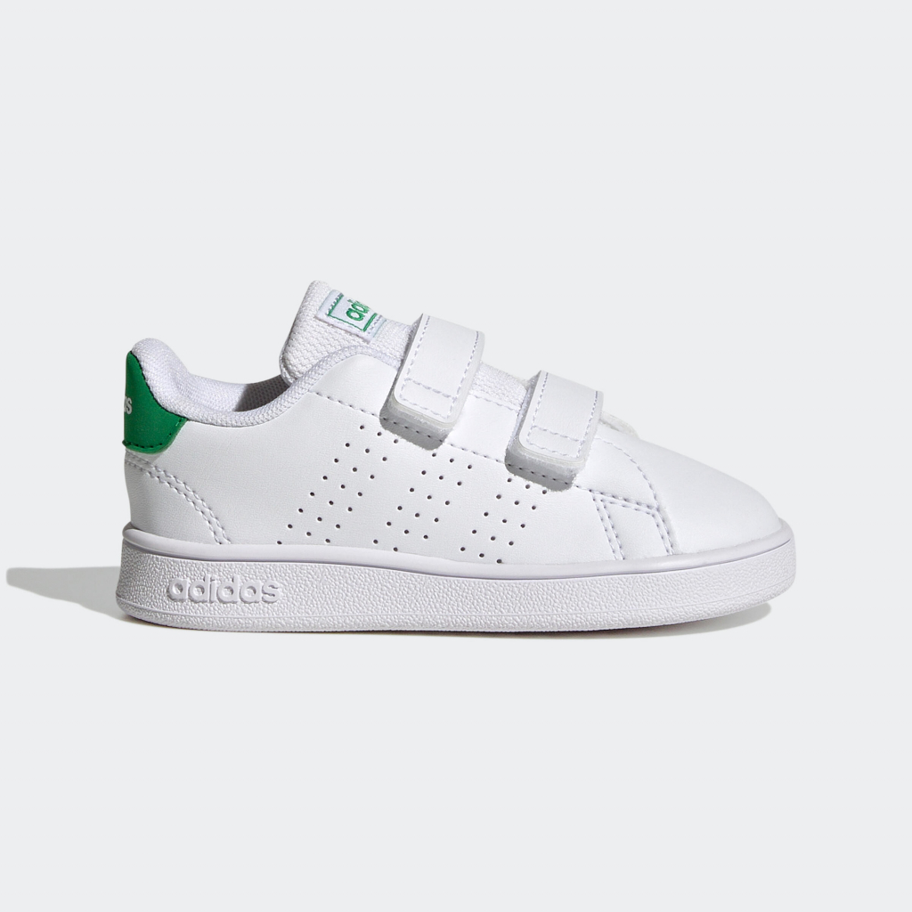 adidas Advantage Clean Infant Boys Trainers White Wht Green