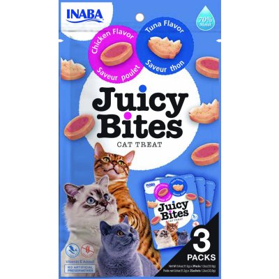 Inaba Juicy Bites Chicken&Tuna 3 x 11,3 g – Zbozi.Blesk.cz