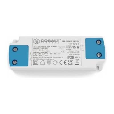 LEDLabs Napájecí zdroj LED Cobalt Electro PFV 12V 15W IP20 B 23-1211-51 – Zboží Dáma
