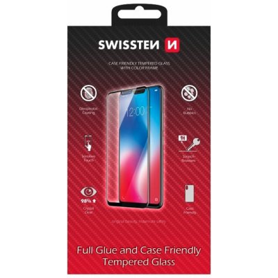 Sklo Swissten full glue colour frame case friendly Apple iPhone 5/5S/SE 2016 – Zbozi.Blesk.cz