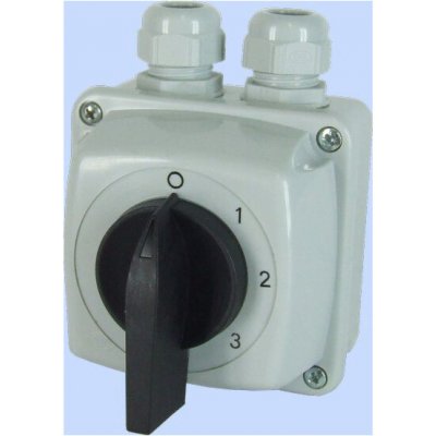 Elektromet Vačkový spínač 0-1-2-3 3P 25A IP44 v krytu Arc E25-63 952562 – Hledejceny.cz
