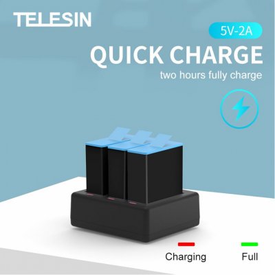 Telesin 3-slot charger for GoPro Hero 9 / Hero 10 GP-BCG-902