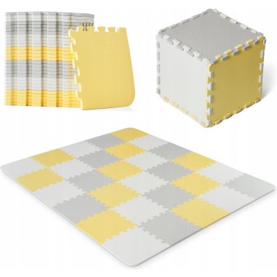 Kinderkraft Podložka pěnové puzzle Luno Yellow 30 ks 150x180 cm – Zboží Dáma
