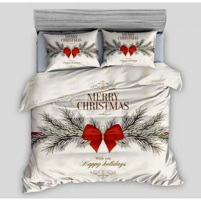 Aaram 3 dílné Vánoční povlečení Mr. and Mrs. Snowman 140x200 70x90 – Zboží Mobilmania