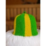 Saunový mág Čepice zelenožlutá – Zboží Dáma