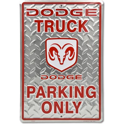 Plechová cedule Dodge Truck Parking 30 cm x 45 cm – Zbozi.Blesk.cz