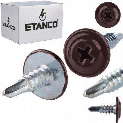 Samovrtné šrouby s podložkou Etanco GM-B 4,2x13 mm 250 ks RAL 8017 – Hledejceny.cz